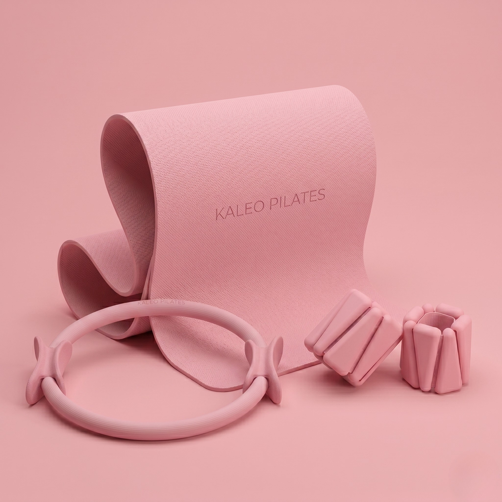 Premium Pilates Set – Mat, Ring & Verzwaarde Armbanden