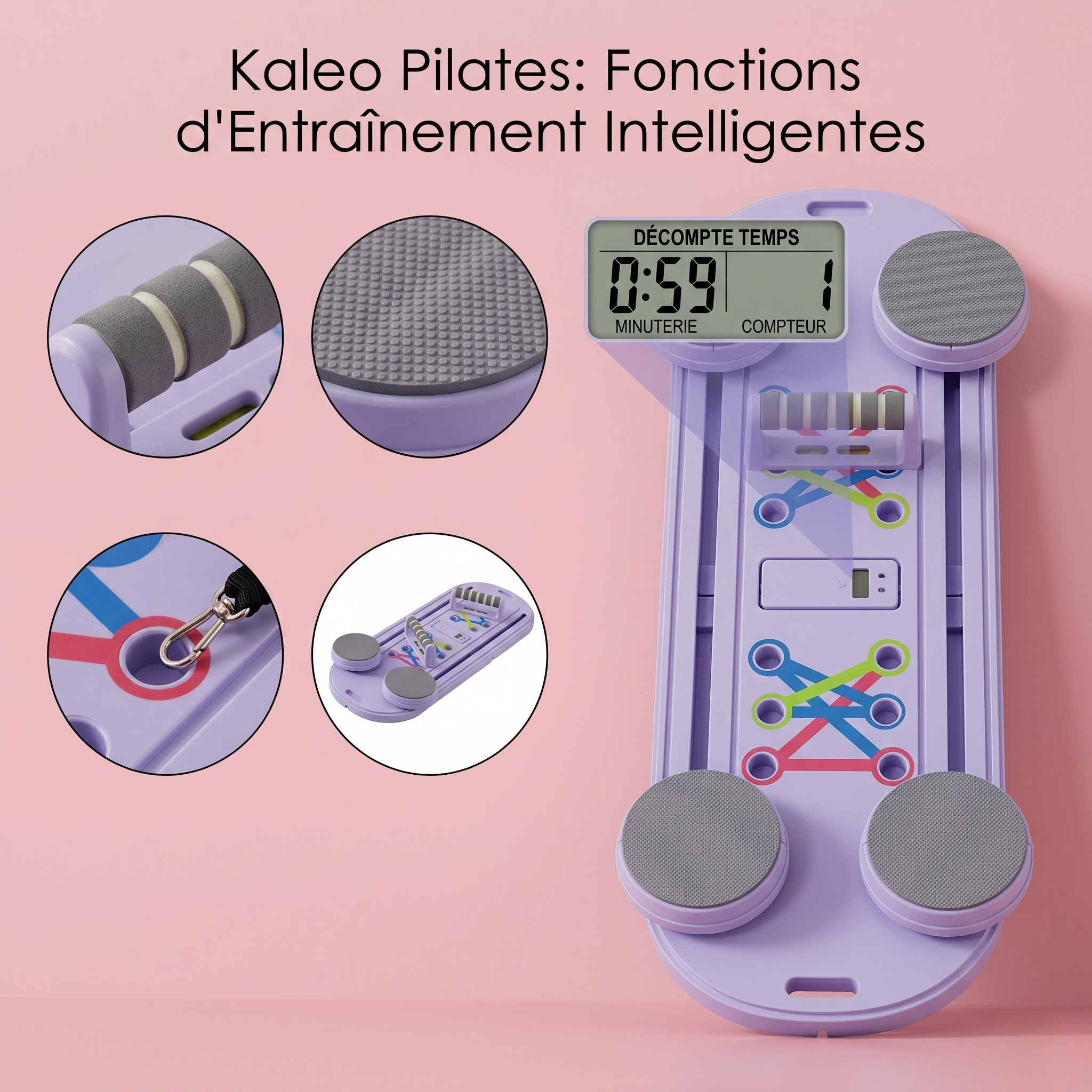 Draagbare Pilates Reformer PRO – Bar + Plank & Weerstand